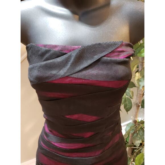 Forever 21 Strapless Dress Womens 1X Purple Black Bodycon Party Mini Plus - Picture 4 of 9